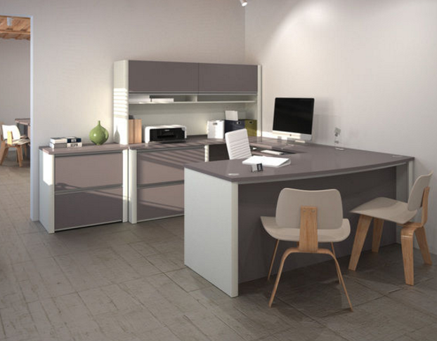 Bestar Connexion U-shaped Workstation with Lateral File