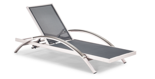 Brushed Aluminum Metropolitan Lounger