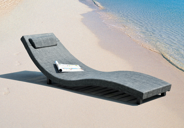 Charcoal Lion Loungers, Set of 2