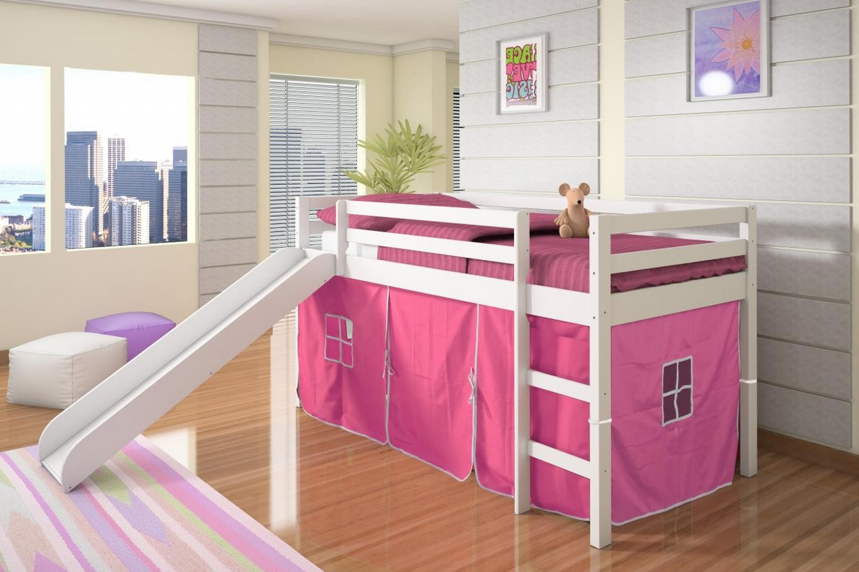 Cute Pink Girl's Bed
