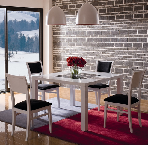 Hokku Designs White Modern Dining Set Chicago