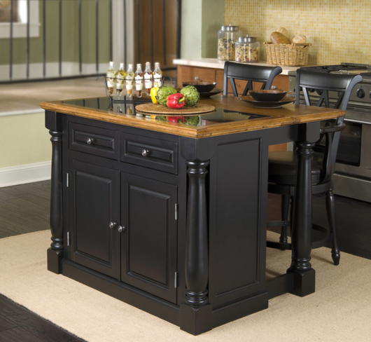 Black Kitchen Island by Home Styles