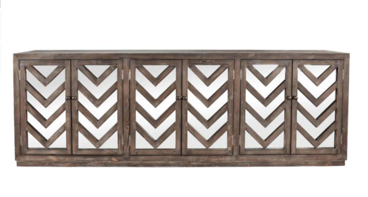 melbourne-chevron-wood-mirrored-sideboard