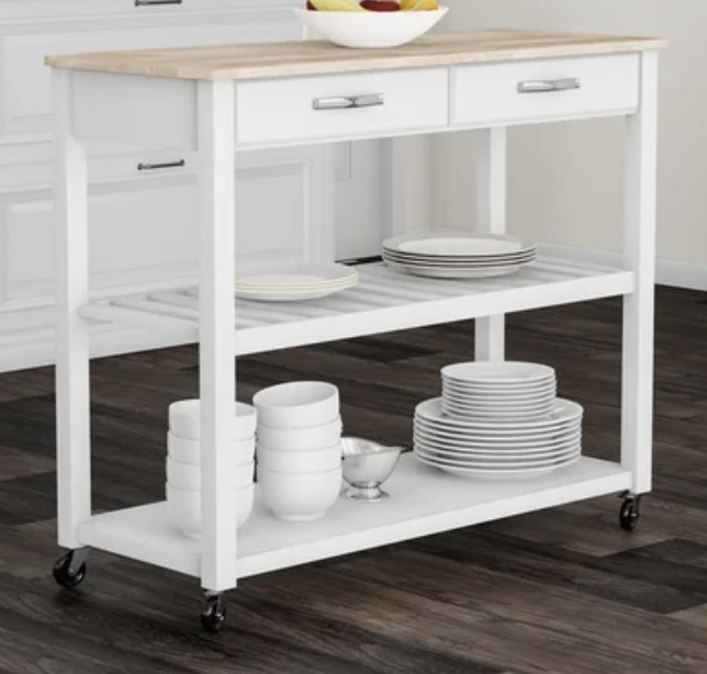 natural-wood-top-kitchen-cart