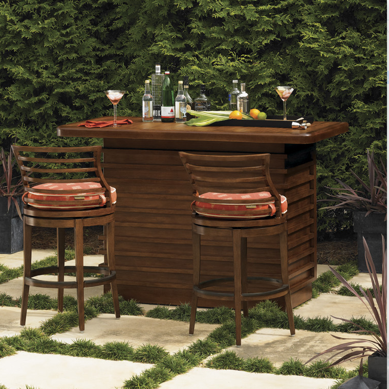 Dark brown Pacifica Outdoor Bar set
