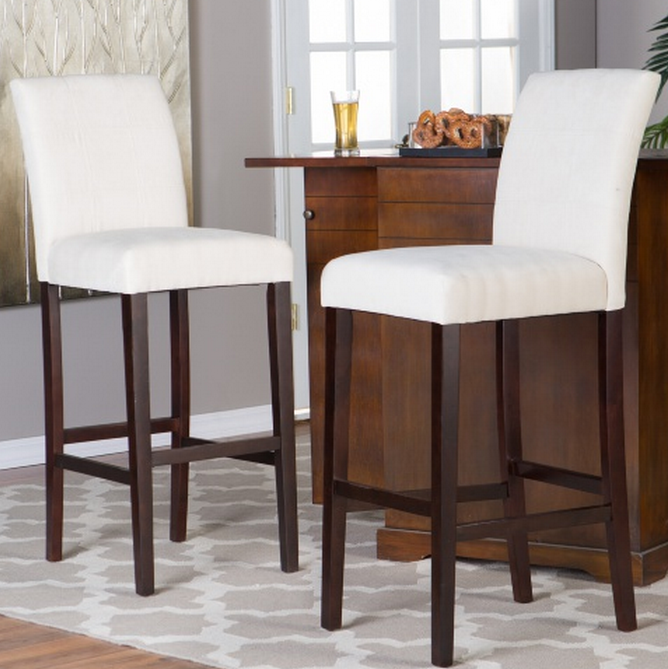 Light Beige Extra Tall Bar Stool Set