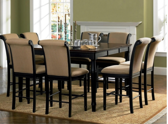 Black Wood Dining Set Riverdale
