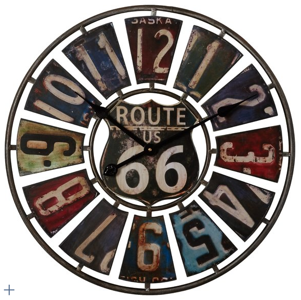 ruby-round-oversized-wall-clock