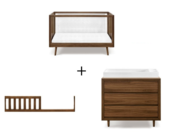 ubabub-nifty-clear-crib-dresser-combo