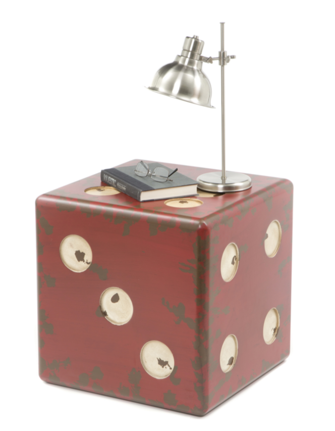 Industrial Uttermost Dice End Table