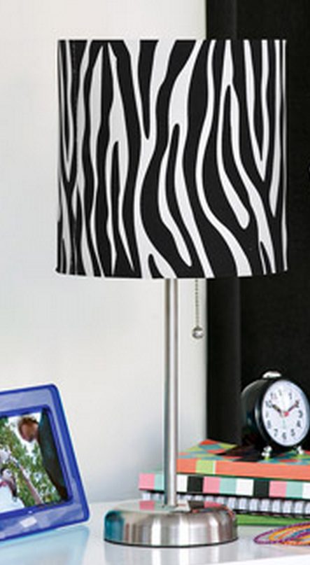 Modern Family Zebra Print Lamp